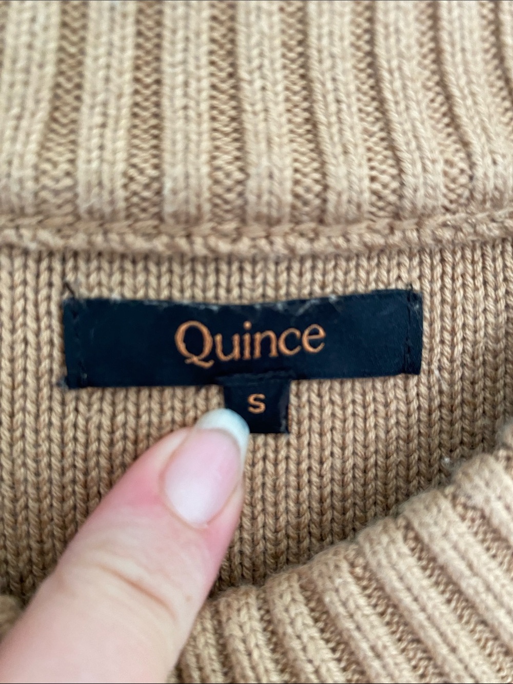 Quince Women’s 100% Organic Cotton Cropped Cardigan Camel Color Size Small - Picture 10 of 10
